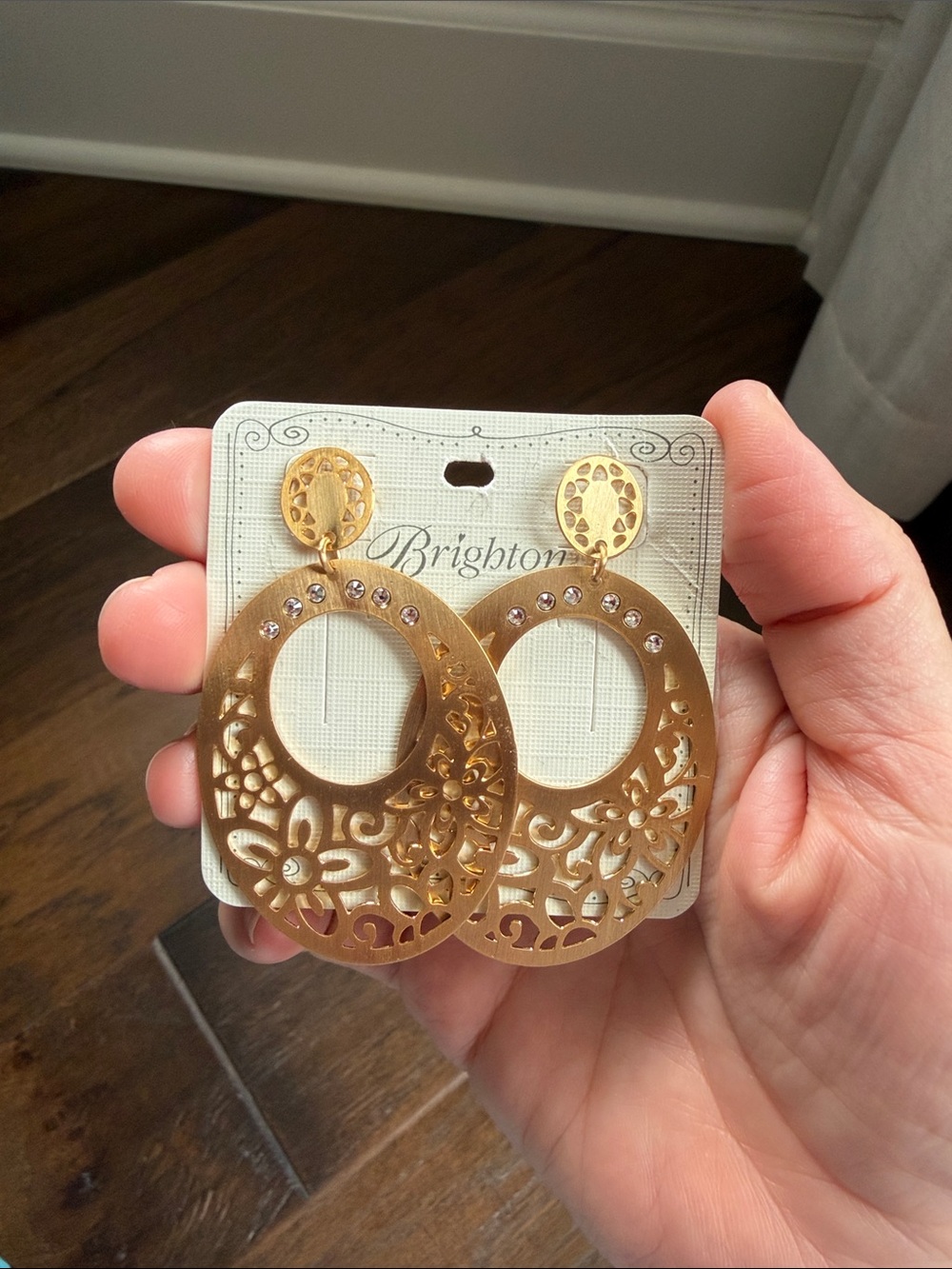 Brighton Posh Garden Drop Gold Earrings Earrings with Crystal Accents